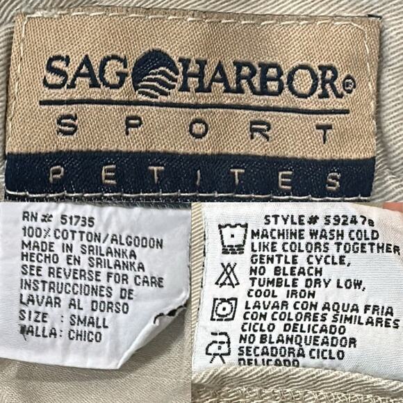 Sag Harbor Vintage 90s Khaki Overall Midi Teacher Dress Jumper Pinafore Cottage - Picture 9 of 10